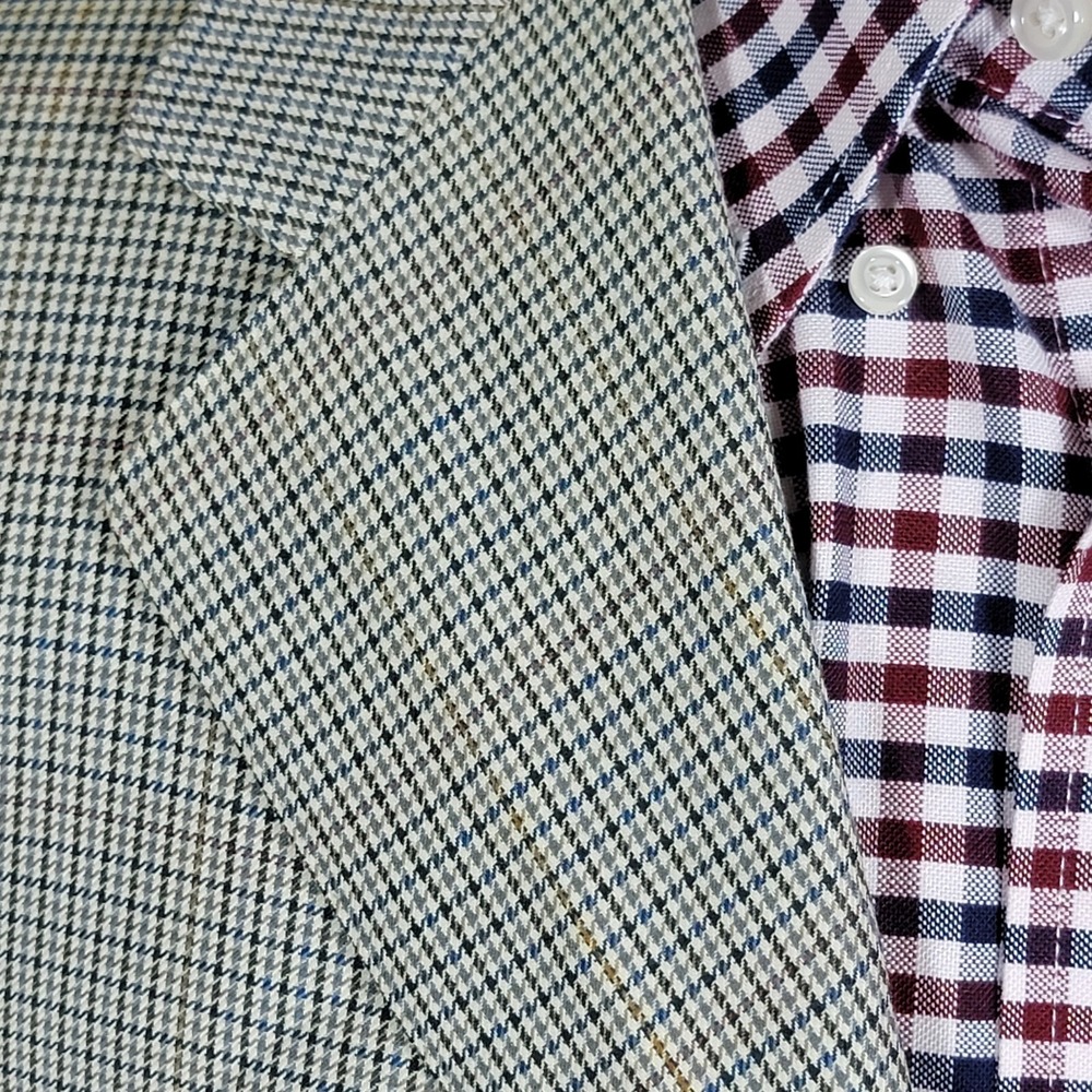 Canali Modello AL 1330/00 Mens Sport Coat 3 Button Multi Color Houndstooth 42R - Picture 5 of 16